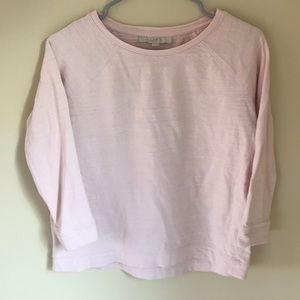 LOFT 3/4 Sleeve Pink Sweatshirt